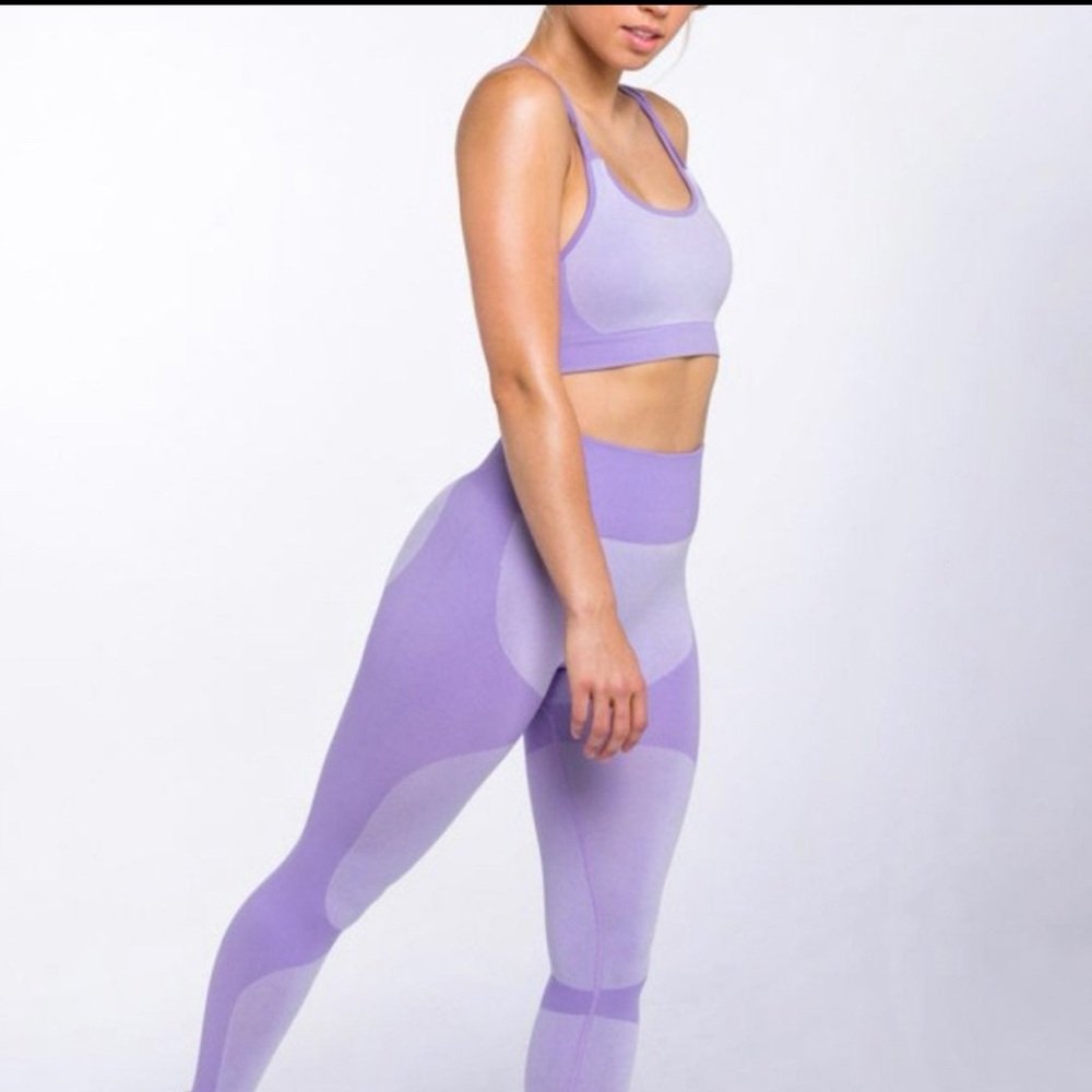 Lilac Contour Activewear Set - Sports Bra and Leggings